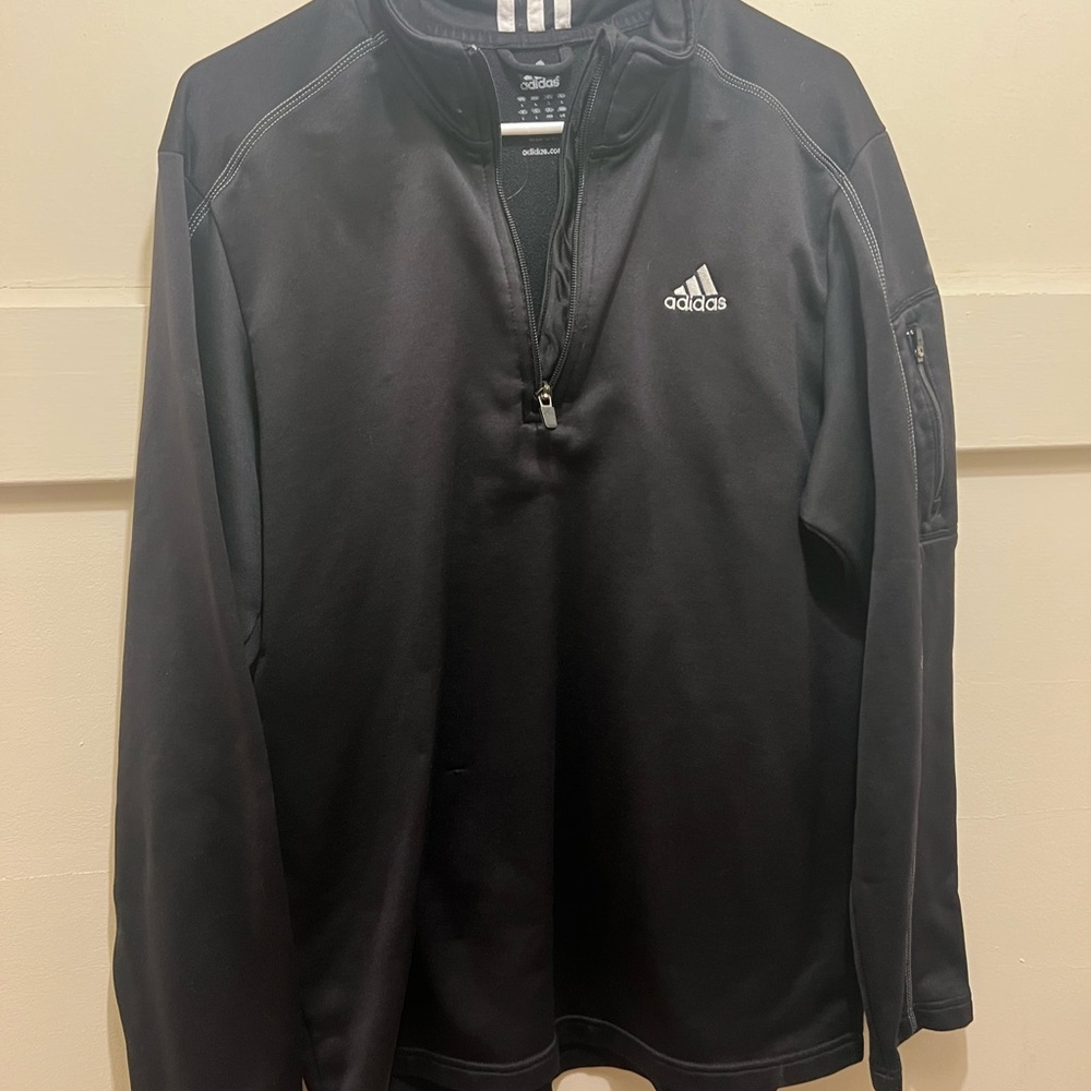 Adidas Men's Black Quarter Zip Jacket